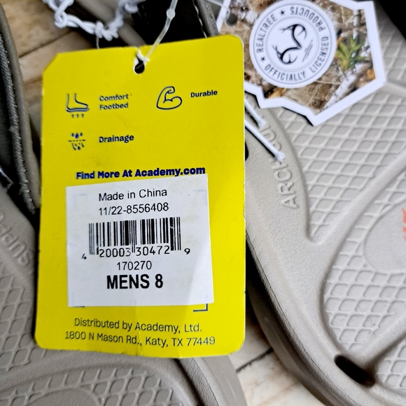 O'Rageous ReelTree Khaki Flip Flop Arch Support Flip flop Thong Sandals Sz 8 - Picture 6 of 11